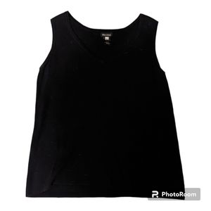 Vintage 90's Multiples Black Knit Tank Top Women's Large